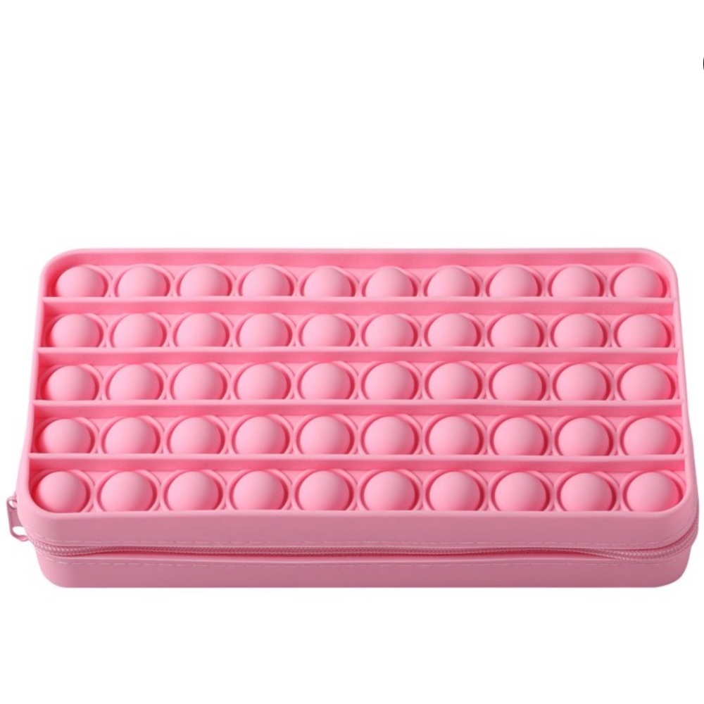 Binpure Silicone Pencil Case Portable Pen Bag Bubble Fidget Sensory Toy